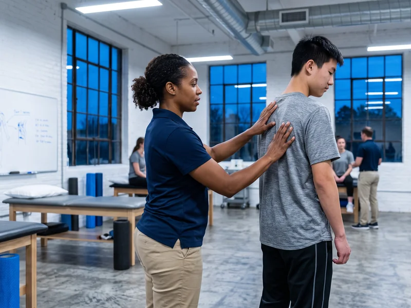 Physical therapist providing hands-on treatment to calm acute pain